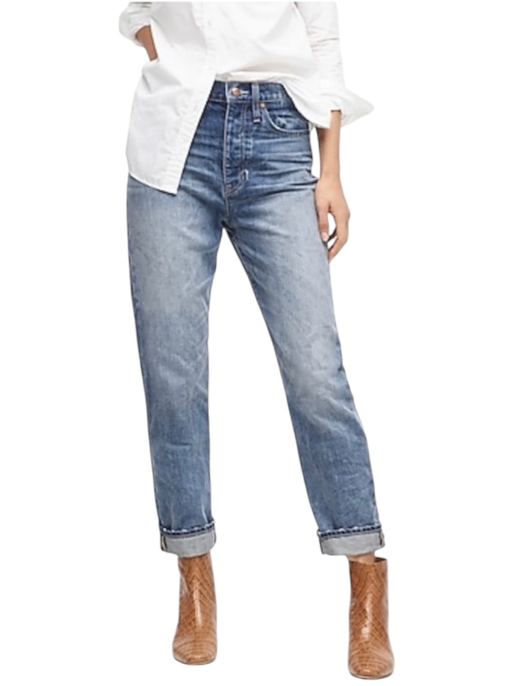 J. CREW Slouchy Boyfriend Jeans in Light Blue Wash Size 29 -- PERFECT FOR FALL!!